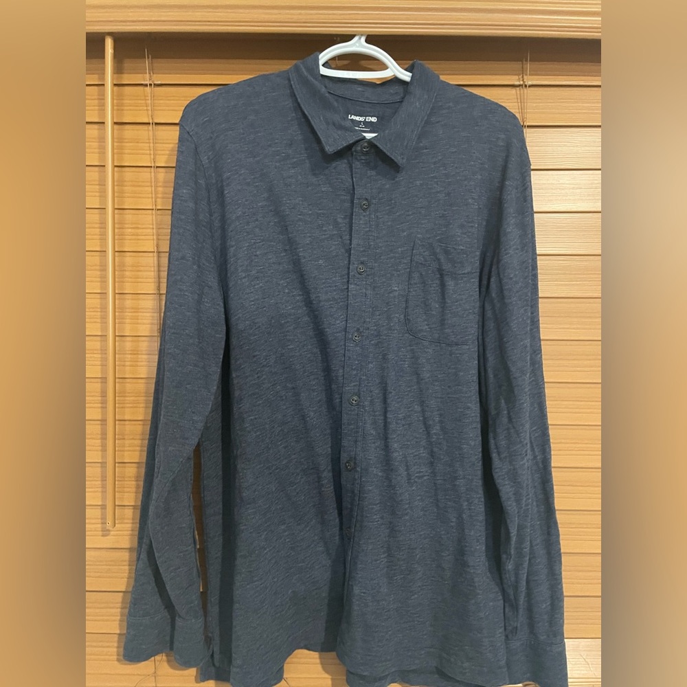 Brand new Lands end size Large one chest pocket button down.